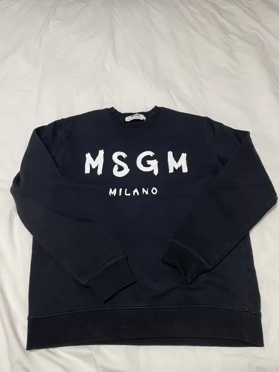 MSGM  브러쉬드 로고 맨투맨 M